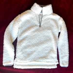 White fleece winter jacket